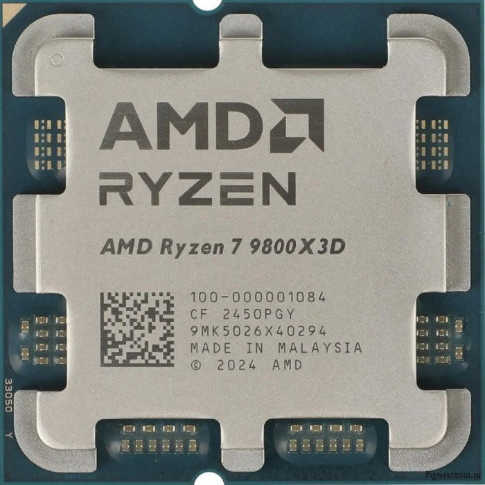 Процессор AMD Ryzen 7 9800X3D, AM5, 8C/16T, 4.5GHz base, 5.4GHz Turbo, L3 128Mb 3D V-Cache, 100-000001084, Tray