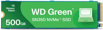 Твердотельный накопитель  500GB SSD WD GREEN SN350 M.2 2280 NVMe x4 R2400Mb/s W1500Mb/s WDS500G2G0C