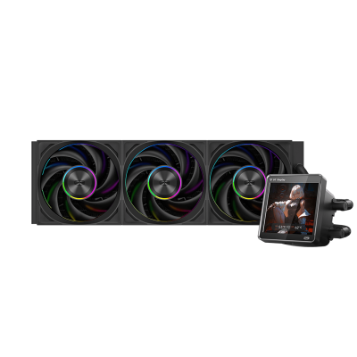 Водяное охлаждение для CPU PCCooler DT360 ARGB Display BK 115X/1200/1700/1851/AM4/AM5 Черный