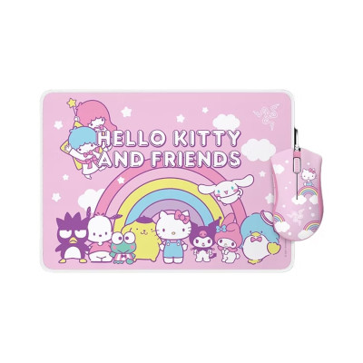 Игровой комплект мышь и коврик Razer DeathAdder Essential &amp; Goliathus, Hello Kitty and Friends Editi