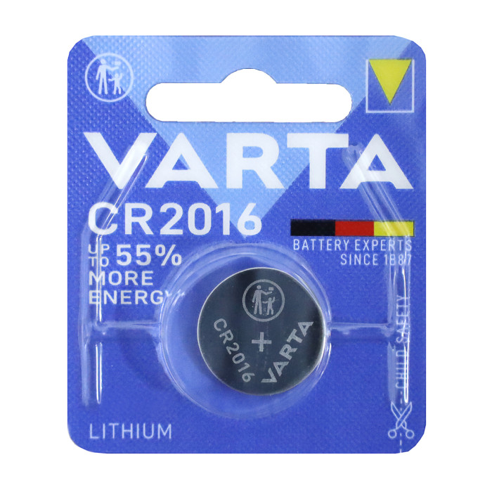Батарейка Varta CR2016, lithium, 3V/85mAh, 1pc pack