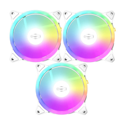 Fan kit for case, 12cm x 3,  PCCOOLER F3 T120 ARGB 3 IN 1 WH, 500-1800rpm, 46CFM