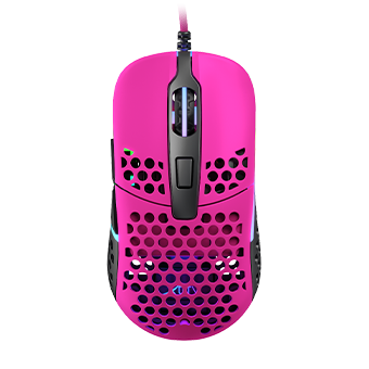 Мышь XTRFY M42 RGB, Pixart 3389 sensor, 16000 dpi, USB, Symmetrical, Modular Shell,Ultra-Light, Pink