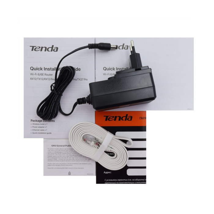 Wireless router, Tenda TX27 PRO, WiFi 6 (AX5700M), (3+1) x 10/100/1000M