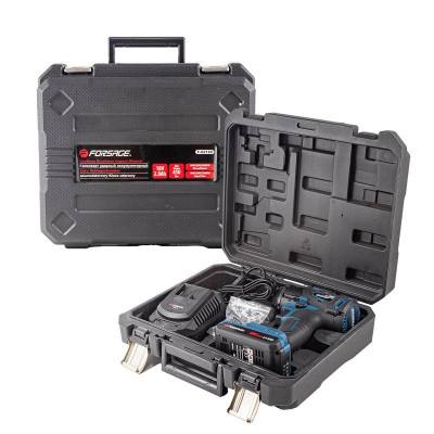 Гайковерт ударный аккумуляторный 1/2" (18V, 3.0AH, LI-ION, 0-2200 об/мин, 420 Нм), в кейсе 14907       F-02169