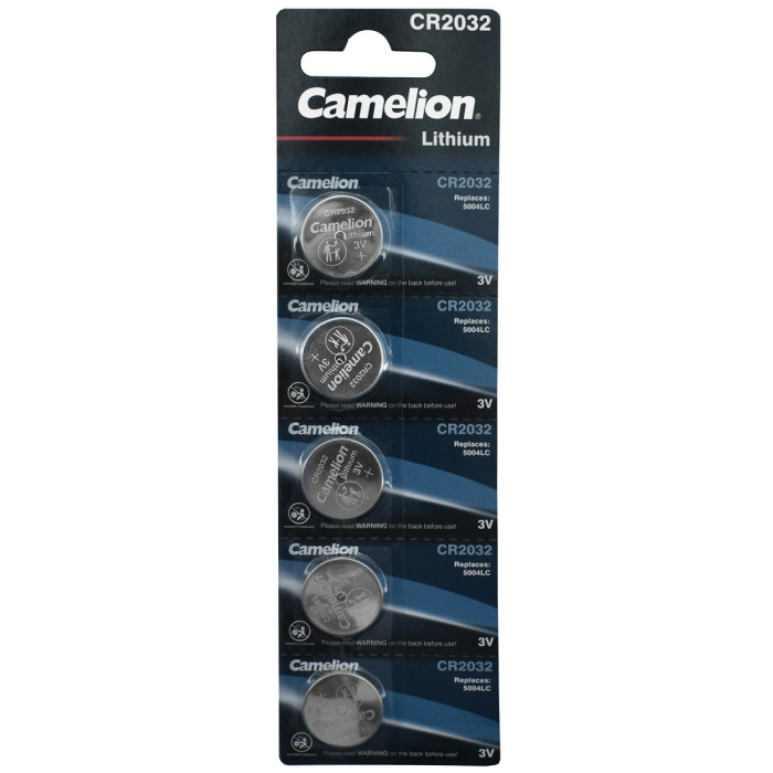 Батарейка Camelion CR2032-BP5, premium lithium, 3V, for mainboards, 5pc pack