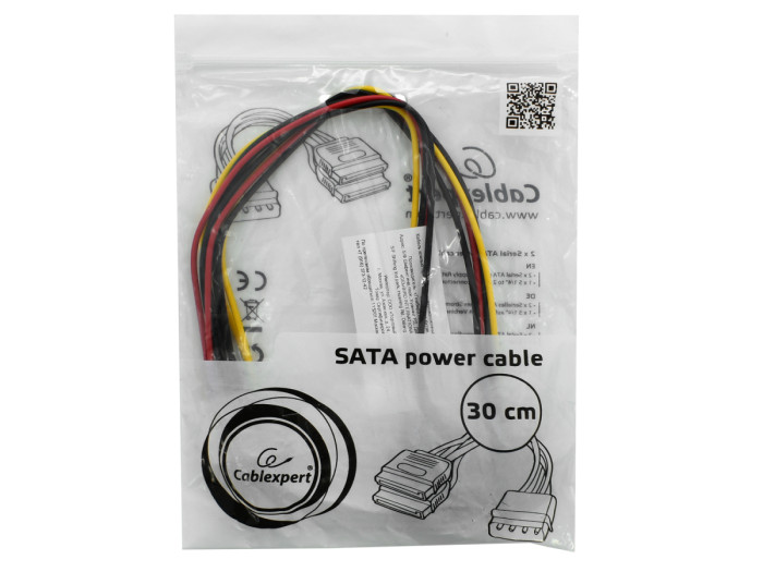 Cable power internal SATA, for 2 HDD, Cablexpert CC-SATA-PSY-0.3M