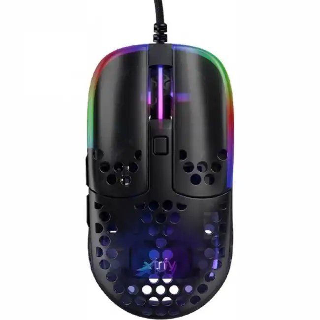 Мышь XTRFY MZ1 RGB, Pixart 3389 sensor, 16000 dpi, Ultra-Light, USB, black