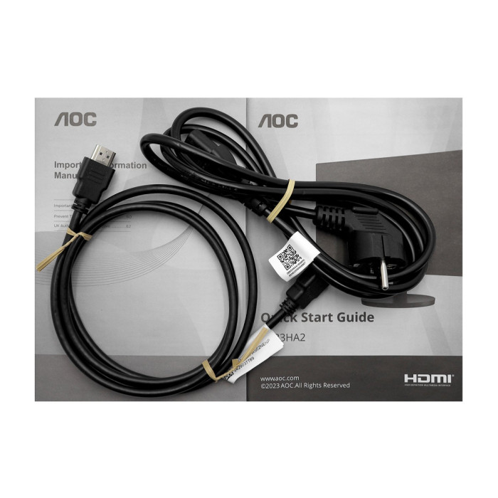 LCD 23.8" AOC 24B3HA2/01, 1920x1080 IPS (LED),  1ms, 250 cd/m2, 1300:1, VGA/HDMI