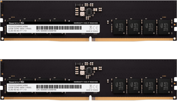 Оперативная память 64GB Kit (2x32GB) 6000MHz DDR5 Team Group ELITE UD-D5 CL48 TED564G6000C48DC01