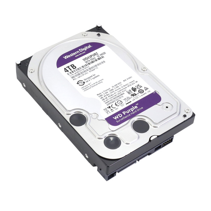 HDD SATA  4000 GB Western Digital Purple Surveillance, WD43PURZ, 5400rpm, 256MB cache, SATA 6 Gb/s