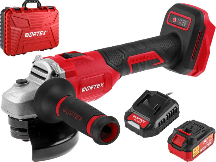 Аккум. углошлифмашина WORTEX LX CAG 1812-1 E в чем. ALL1 МЕГА АКЦИЯ БЕСЩЕТ., 18 В, 125 мм, 8000 об/м