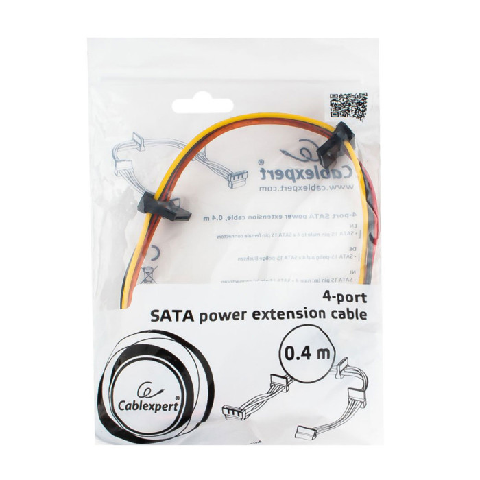 Cable power internal SATA, for 4 HDD, Cablexpert CC-SATAMF-03