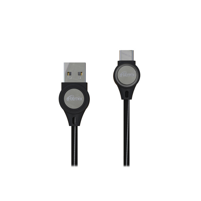 Cable USB Type A - Type C, 1.0м, Ritmix RCC-439 Black, 2A