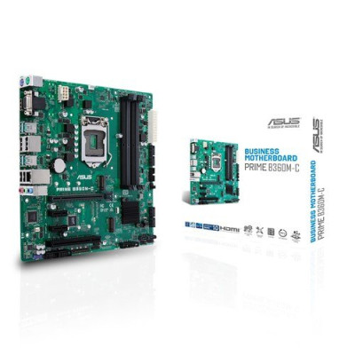 Материнская плата ASUS PRIME B360M-C LGA1151 iB360 4xDDR4 6xSATA3 2xM.2 2xDP 1xD-Sub, 1xHDMI mATX