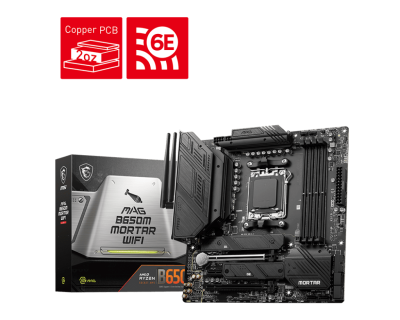 Материнская плата MSI MAG B650M MORTAR WIFI AM5 B650 4xDDR5 6xSATA3 RAID 2xM.2 HDMI DP mATX