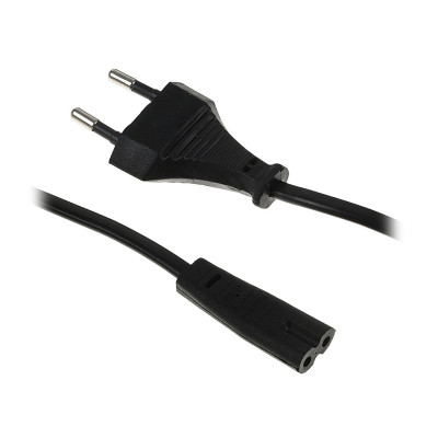 Cable power, Cablexpert PC-184/2-1.8M, (аудио-видео аппаратура, ноутбук), 2 pin, 1.8м,  black