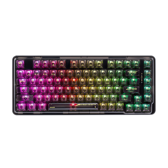 KeyBoard  Bluetooth, Redragon Elf PRO RU, wireless, transparent/black, (71742)