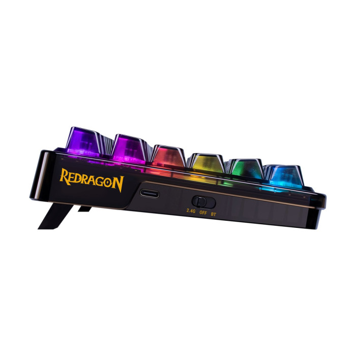 KeyBoard  Bluetooth, Redragon Elf PRO RU, wireless, transparent/black, (71742)