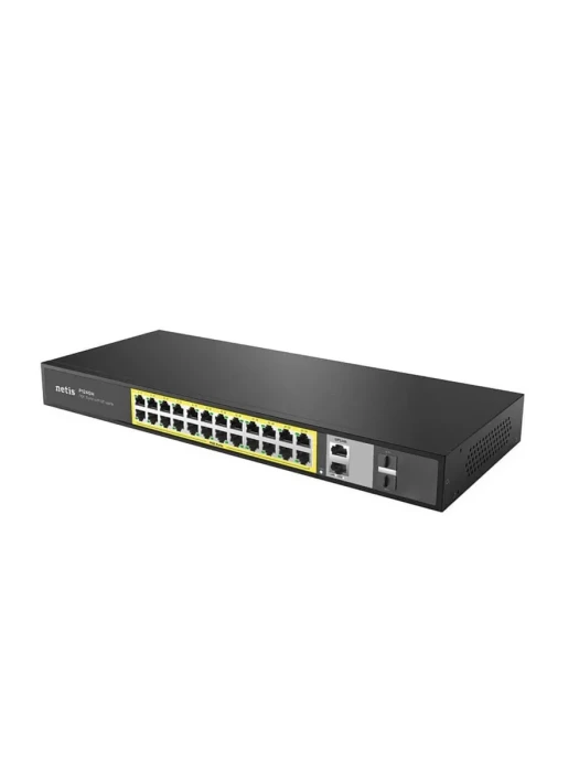 Коммутатор Netis P124GH, 24x10/100 LAN PoE, 2xGigabit Uplink, 2xSFP, 320W PoE