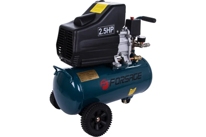 Компрессор 24л поршневой с прямым приводом (1.5кВт, ресивер 24л,8 бар, 180Л/м, 220В) 8200        F-BM20/24