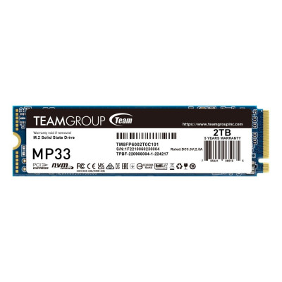 Твердотельный накопитель 2000GB SSD TeamGroup MP33 M.2 2280 R1800Mb/s W1500MB/s TM8FP6002T0C101