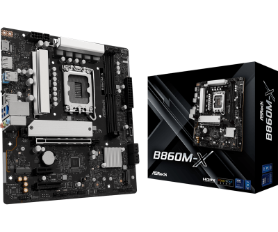 Материнская плата ASRock B860M-X LGA1851 2xDDR5 4xSATA 2xM.2 1xHDMI 1xDP mATX
