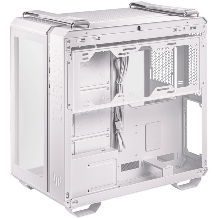 ASUS TUF Gaming GT502 ATX Gaming case White, Dual Chamber Chassis, Panoramic View, Tempered Glass front and side panel, Tool-Free side panels, Front Panel High-Speed USB Type-C