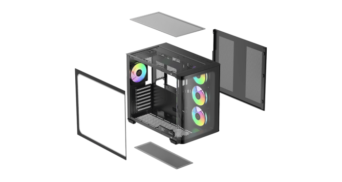 Корпус Ocypus Iota C70 BK Curve ARGB Digital ATX/mATX/mITX 2xUSB Type-C Черный Iota-C70-BKD400CD-GL