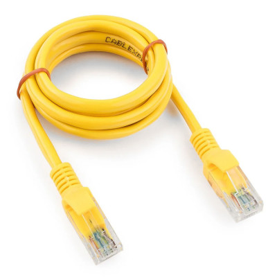 Cable  Patch cord  UTP 5e-Cat  1.5 m Cablexpert PP12-1.5M/Y, желтый
