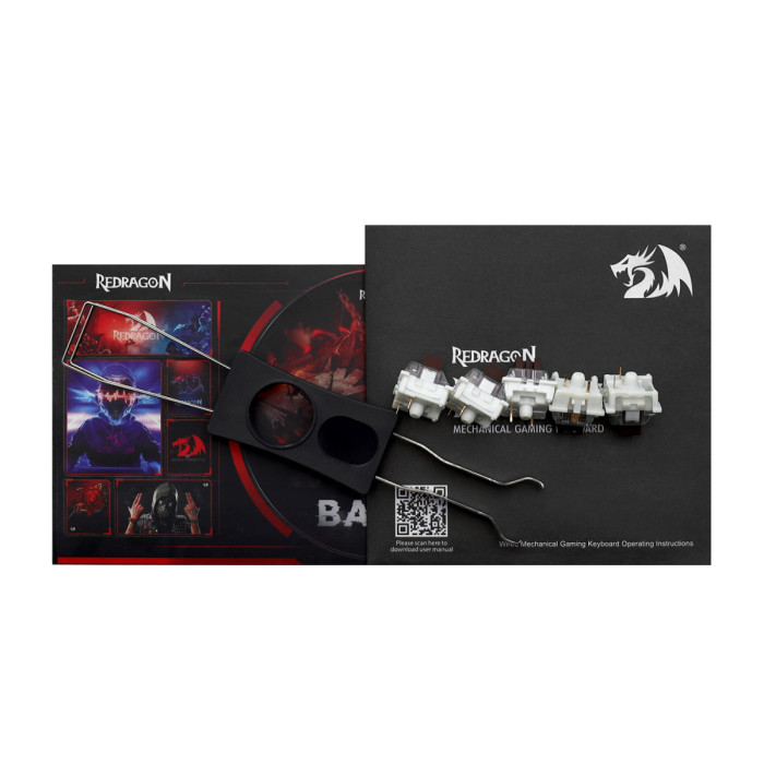 KeyBoard  USB,  Redragon Hades , mechanical, Pink, (70821)