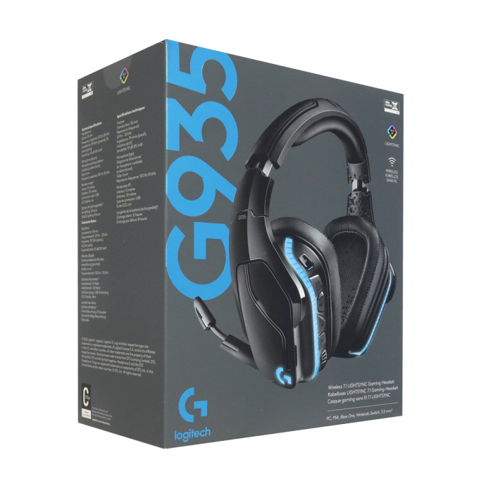 Garnitura wireless Logitech G935 Wireless Headset, audio controls, 3.5mm, [981-000744], black