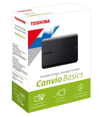 Внешний Жесткий диск Toshiba 2Tb Canvio Basics 2.5&quot; USB3.0 черный HDTB520EK3AA