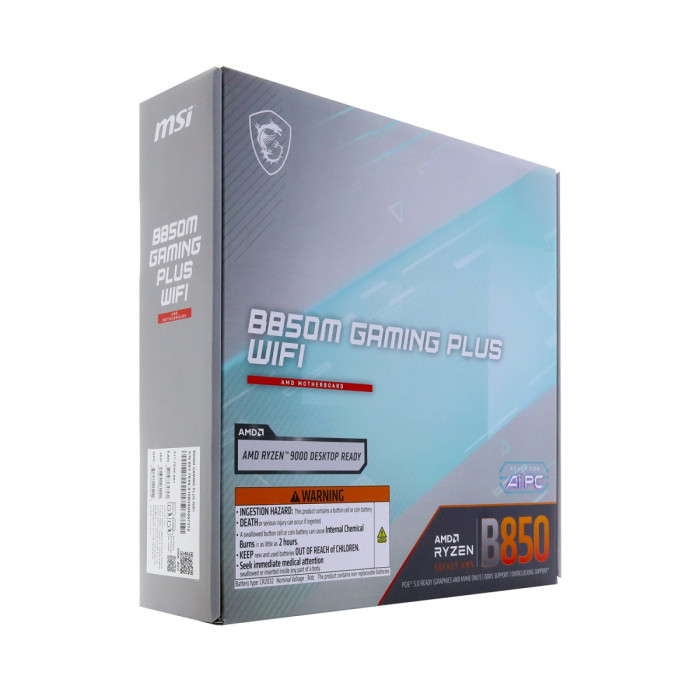 MB Socket AM5, MATX, AMD B850 (DP+HDMI) MSI B850M GAMING PLUS WIFI , 4DDR5, PCIx16, PCIx1