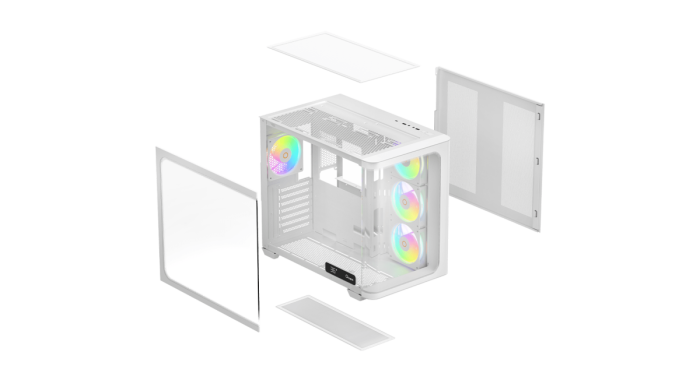 Корпус Ocypus Iota C70 WH Curve ARGB Digital ATX/mATX/mITX 2xUSB Type-C Белый Iota-C70-WHD400CD-GL