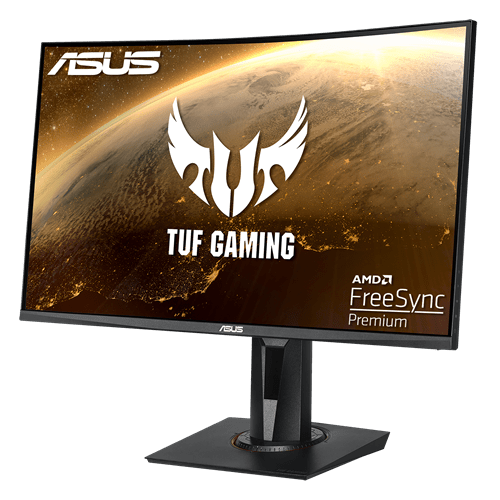 Монитор ASUS VG27VQ VA,27",16:9 FHD (1920x1080x165Hz),400cd/m2,3000:1,178/178,1ms,HDMI,DP,DVI,Sp 2W,Gaming,Black