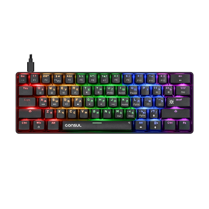 KeyBoard  USB, Defender Consul GK-220, black, (45220)