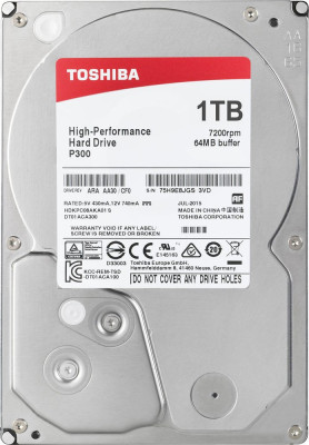 Жёсткий диск HDD 1 Tb SATA 6Gb/s Toshiba P300 HDWD110UZSVA 3.5" 7200rpm 64Mb