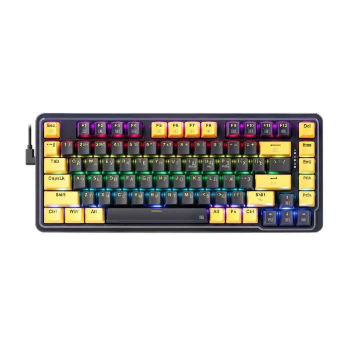 KeyBoard  Bluetooth, Redragon Elf RU, wireless, purple/yellow, (71664)