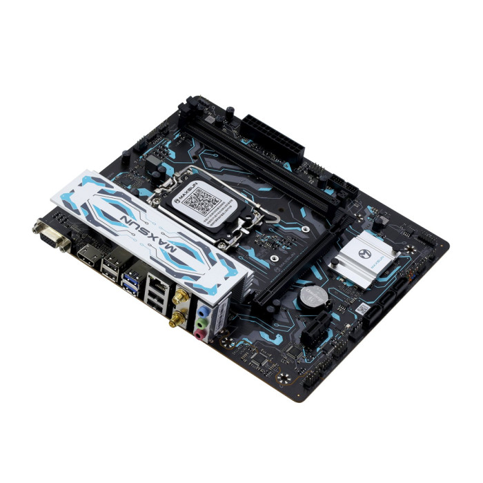 MB Socket1700, MATX, iB760 (VGA+HDMI), MaxSun B760M Gaming WiFi Gank V2, 2DDR5, PCIx16, PCIx1