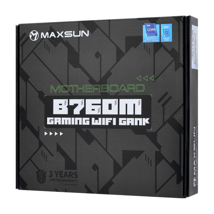 MB Socket1700, MATX, iB760 (VGA+HDMI), MaxSun B760M Gaming WiFi Gank V2, 2DDR5, PCIx16, PCIx1