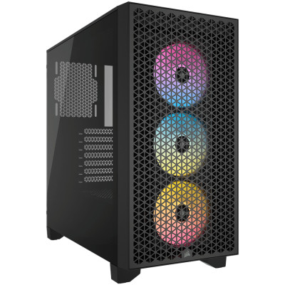Corsair 3000D RGB Tempered Glass Mid-Tower, Black