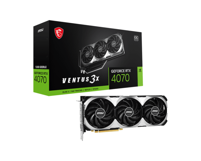 Видеокарта MSI GeForce RTX 4070  VENTUS 3X E 12G OC 12G GDDR6X HDMI 3xDP RTX 4070 VENTUS 3X E 12G OC