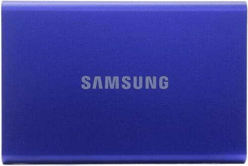 Внешний SSD  500Gb Samsung T7 USB 3.2 Gen.2 (10 Гбит/c)  AES 256, Синий, MU-PC500H/WW