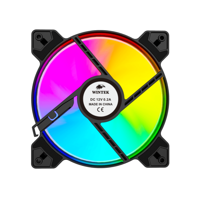 Вентилятор для корпуса Wintek M2-B-14 Colorful, 14 см, 4 pin MOLEX