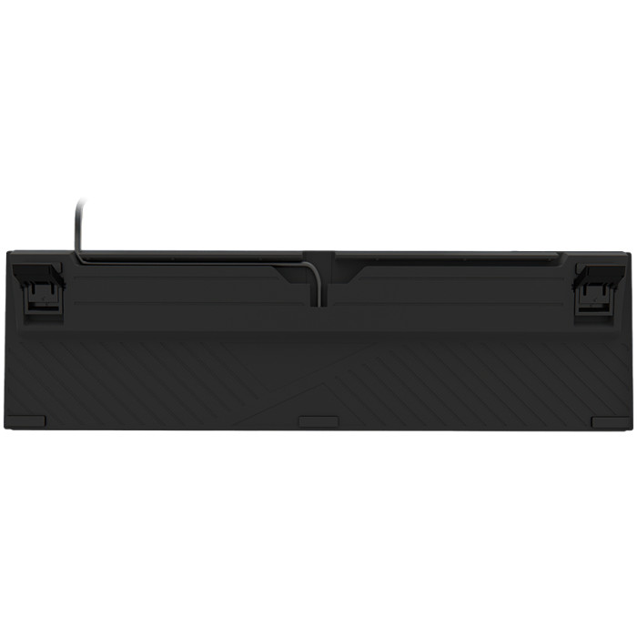 LORGAR Azar 514, Wired mechanical gaming keyboard, RGB backlight, 1680000 colour variations, 18 modes, keys number: 104, 50M clicks, linear dream switches, spring cable up to 3.4m, ABS plastic+metal, magnetic cover, 450*136*39mm, 1.17kg, black, EN+RU layo