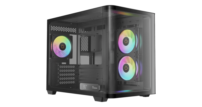 Корпус Ocypus Iota C50 BK Curve ARGB Digital mATX/ITX 2xUSB Type-C Черный Iota-C50-BKD300CD-GL