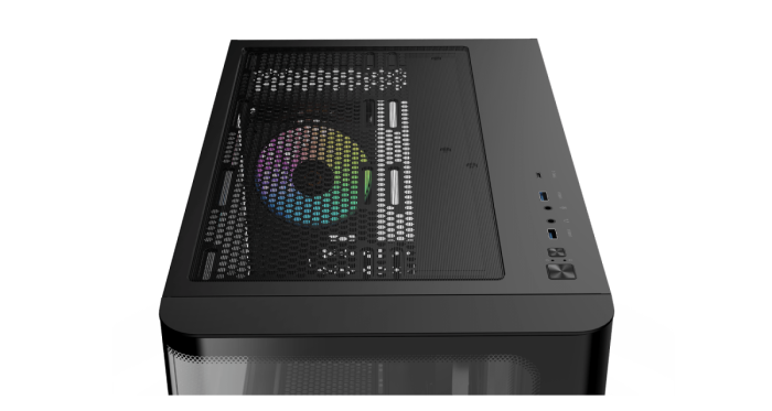 Корпус Ocypus Iota C50 BK Curve ARGB Digital mATX/ITX 2xUSB Type-C Черный Iota-C50-BKD300CD-GL