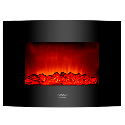 Камин электрический настенный Cecotec ReadyWarm 2200 Curved Flames черный