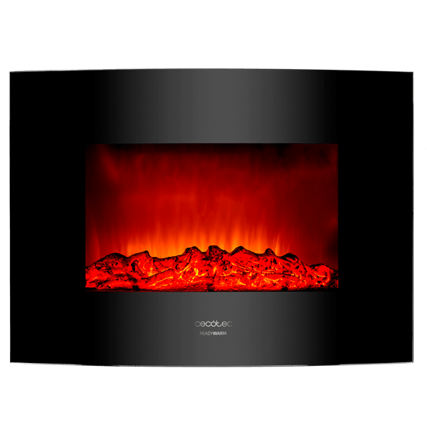 Камин электрический настенный Cecotec ReadyWarm 2200 Curved Flames черный
